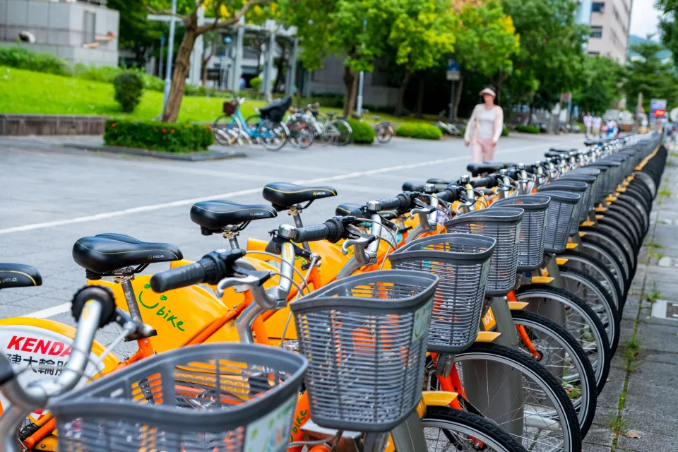 TAIWAN, TAIPEI - 5th Oct 2019, Ubike the popular sharing rental bicycle system in the country.