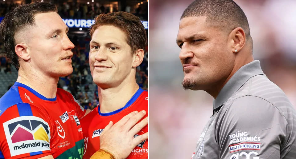 Newcastle captain Kalyn Ponga says teammate Tyson Gamble was within his rights to hit out at Willie Mason's comments about the side. Pic: Getty
