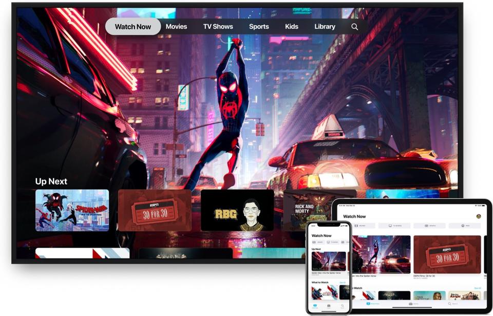 Apple is updating its Apple TV app ahead of the launch of its own streaming video service later this year. (Image: Apple)