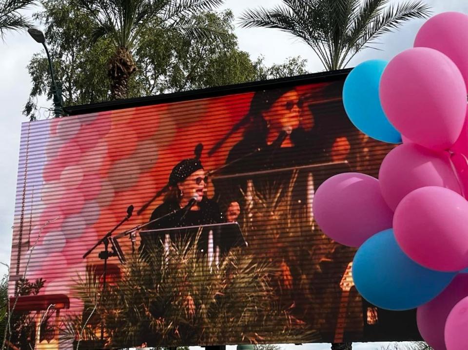 Evangelist Alveda King addresses the crowd at the Arizona for Life March and Rally at the Arizona Capitol on Saturday, Jan. 15, 2022.