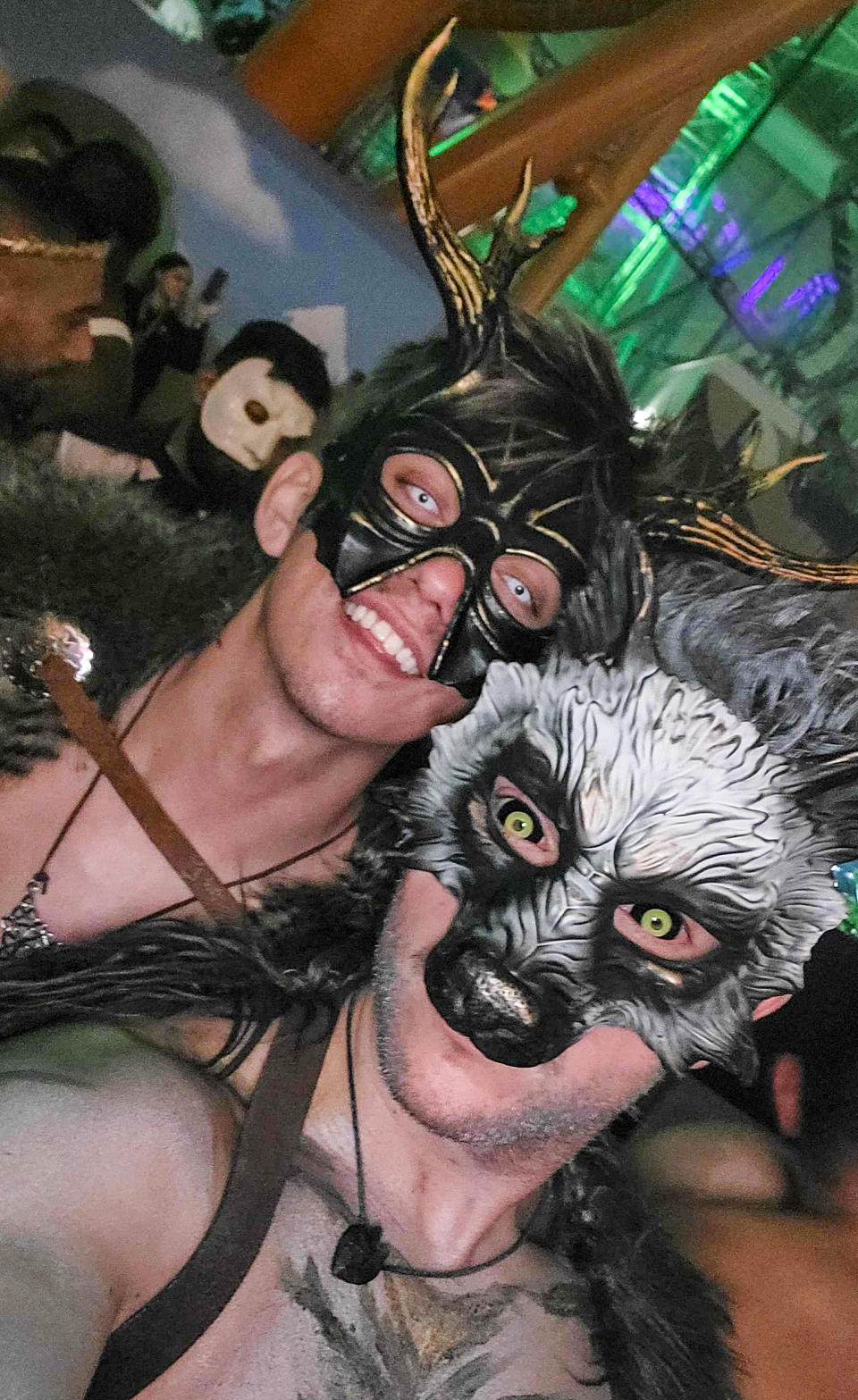 Damian Dymka (left) with his boyfriend Rosemberg Ochoa in costume for Halloween. (Rosemberg Ochoa)