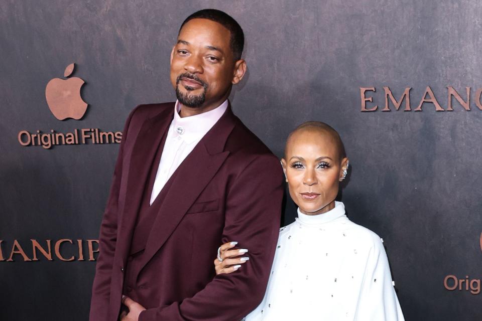 <p>Image Press Agency/NurPhoto/Shutterstock </p> Will Smith and Jada Pinkett Smith photographed in Los Angeles on Nov. 30, 2022