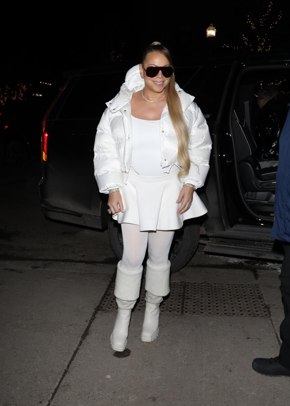 Mariah Carey winter whites