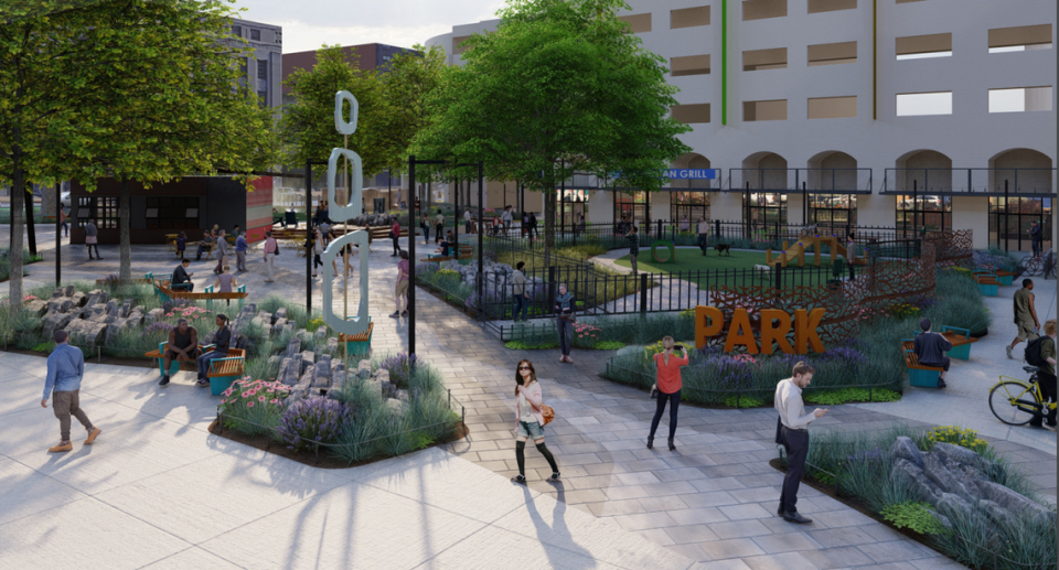 Mayor Linda Gorton’s $505 million budget proposal includes $2 million toward the $4.6 million redesign of Phoenix Park at the corner of Main and Limestone streets.