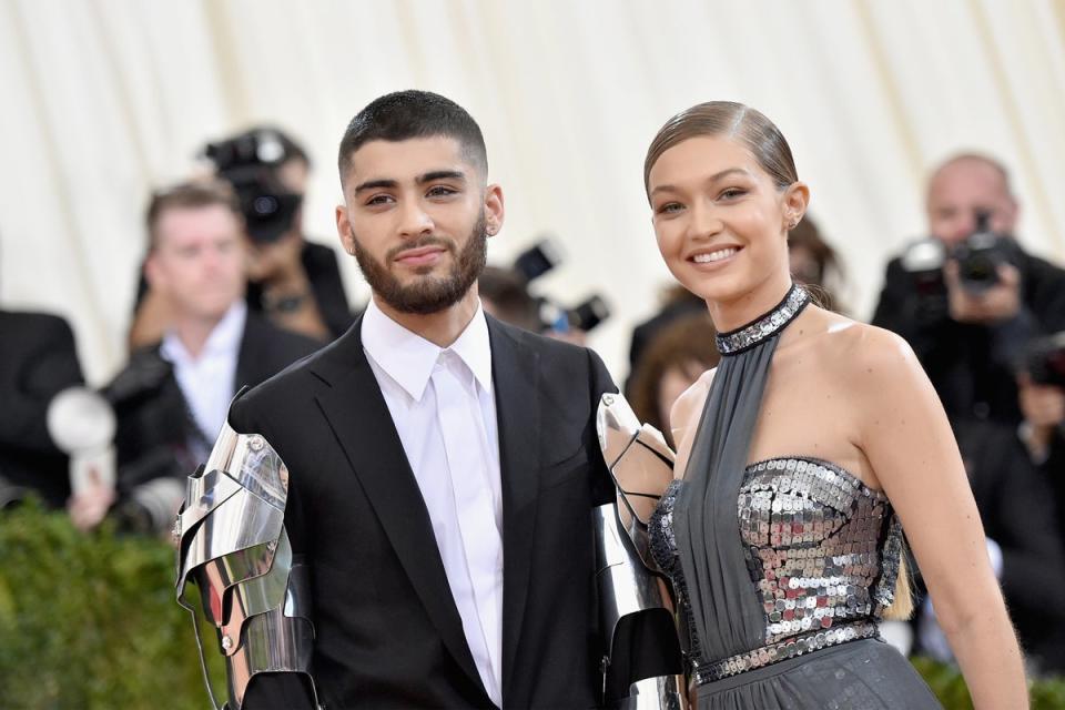 Zayn Malik and Gigi Hadid attend the Manus x Machina: Fashion In An Age Of Technology Costume Institute Gala in 2016 (Mike Coppola / Getty Images for People.com)