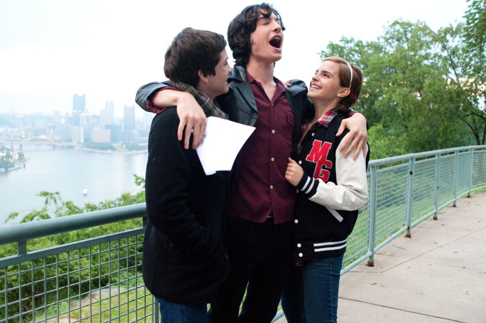 LOGAN LERMAN, EZRA MILLER and EMMA WATSON in a scene from the motion picture "The Perks of Being a Wallflower." Photo by John Bramley, Summit Entertainment [Via MerlinFTP Drop]