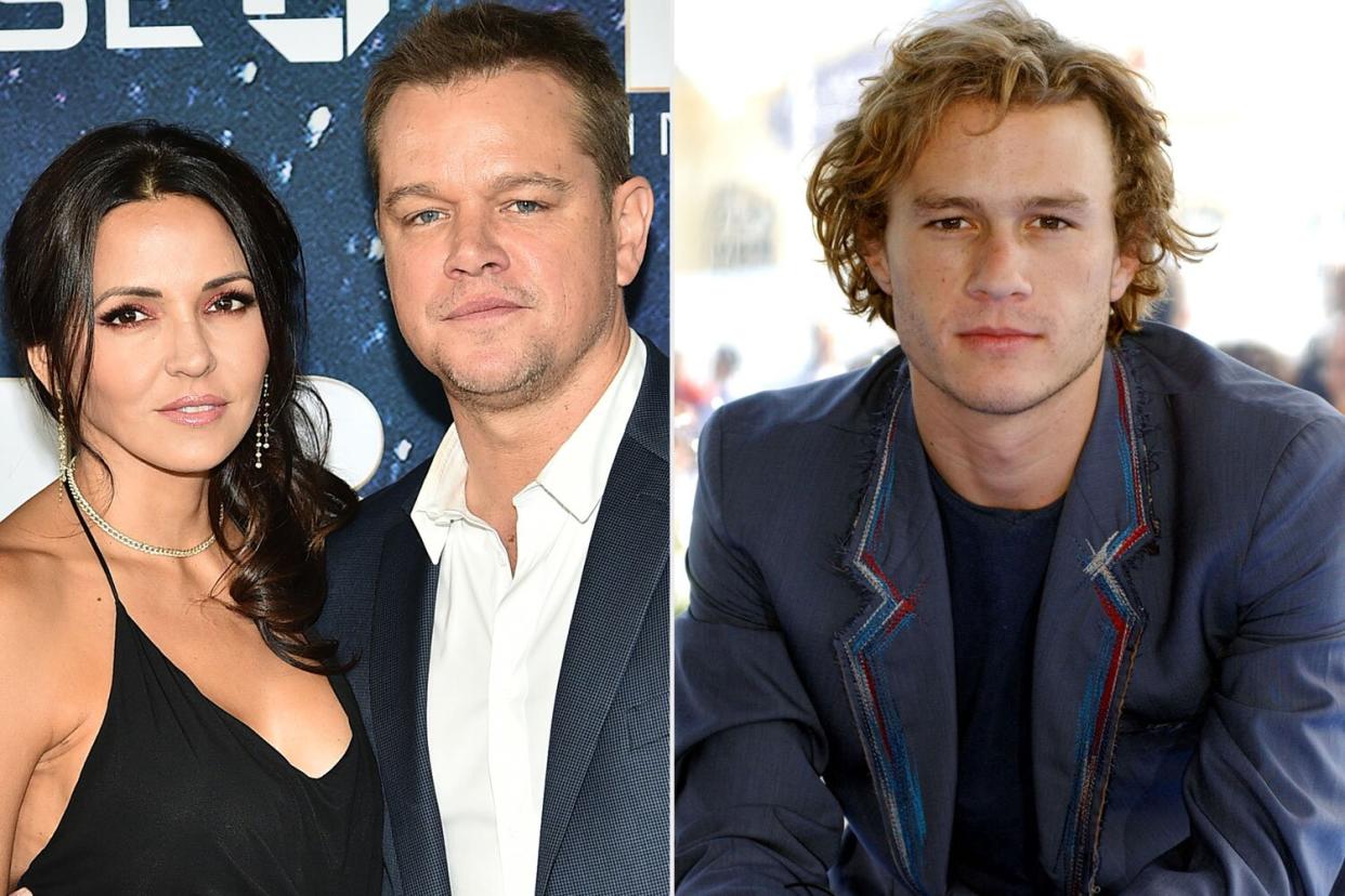 Luciana Barroso and Matt Damon, Heath Ledger