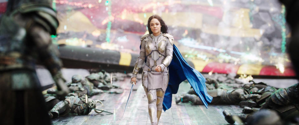 Tessa Thompson as Valkyrie in <em>Thor: Ragnarok. </em>(Photo: Marvel Studios/courtesy of Everett Collection)