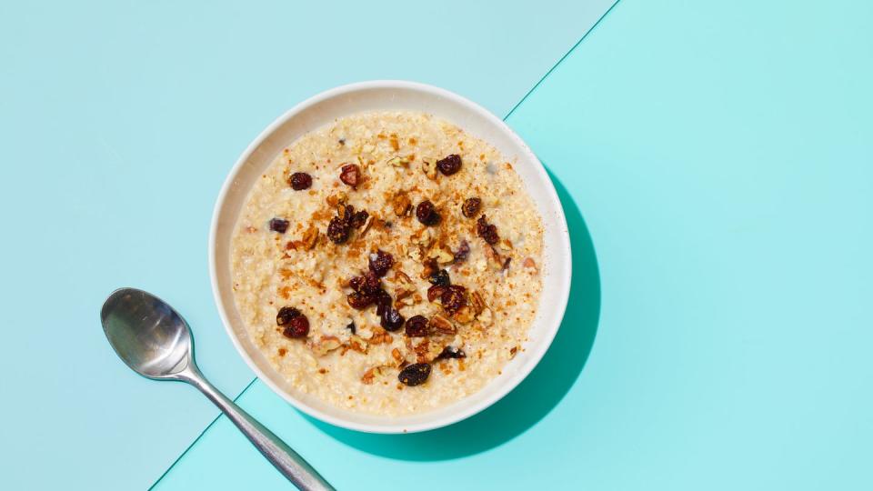 instant oatmeal with cranberries and pecans