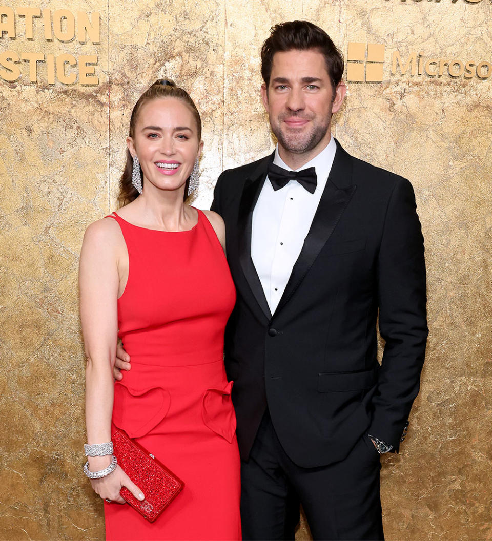 Emily Blunt and John Krasinski attend the Clooney Foundation For Justice's "The Albies" on September 28, 2023 in New York City.