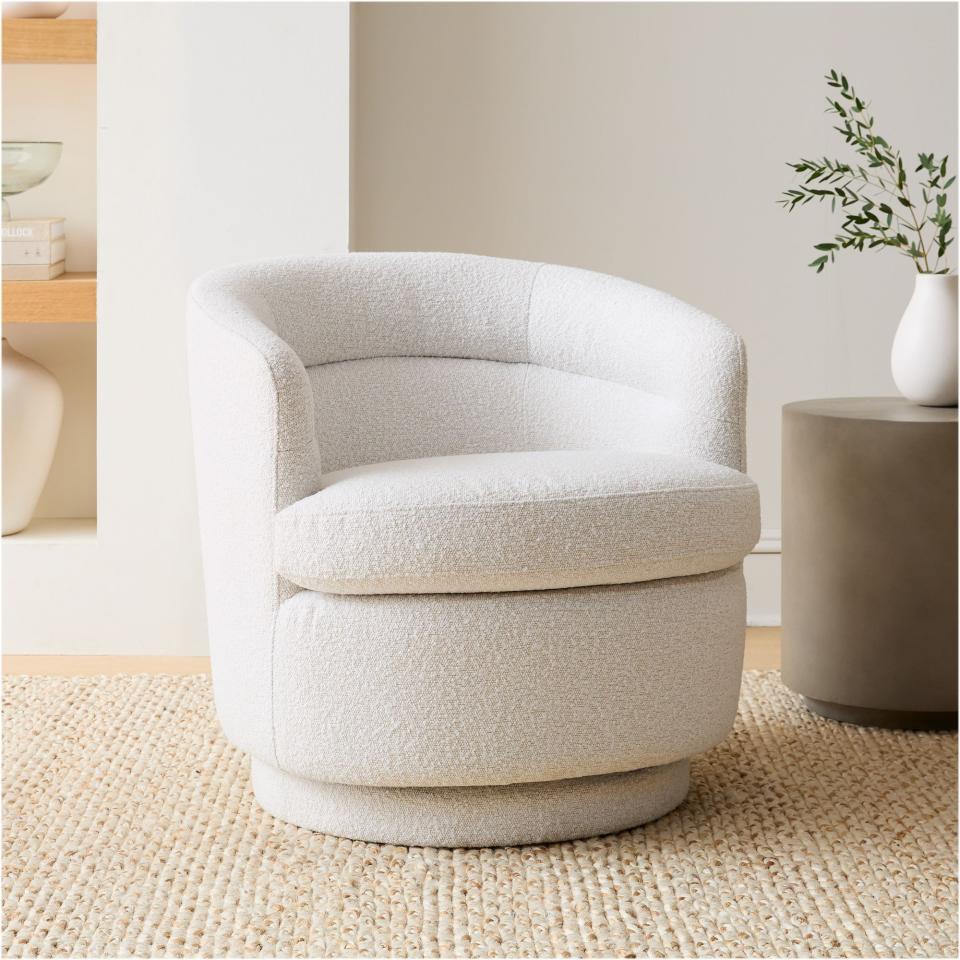 <p><a href="https://go.redirectingat.com?id=74968X1596630&url=https%3A%2F%2Fwww.westelm.com%2Fproducts%2Fviv-swivel-chair-h4573&sref=https%3A%2F%2Fwww.cosmopolitan.com%2Flifestyle%2Fg43472350%2Fluxury-furniture-brands%2F" rel="nofollow noopener" target="_blank" data-ylk="slk:Shop Now;elm:context_link;itc:0;sec:content-canvas" class="link ">Shop Now</a></p><p>Viv Swivel Chair</p><p>$729.00</p><p>westelm.com</p><span class="copyright">West Elm</span>