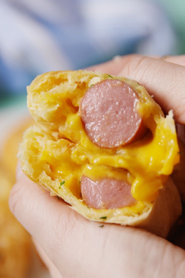 Cheesy Hot Dogs In A Blanket