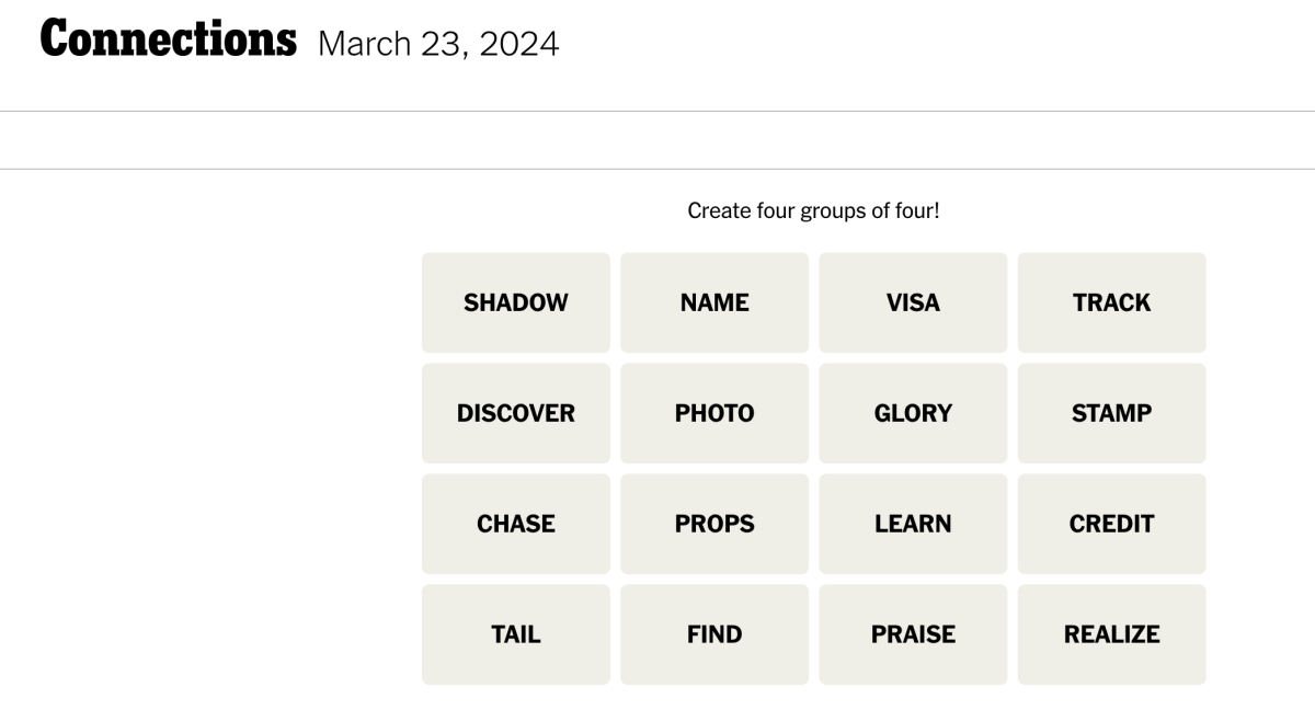 <em>Today's NYT Connections puzzle for Saturday, March 23</em><em>, 2024</em><p>The New York Times</p>