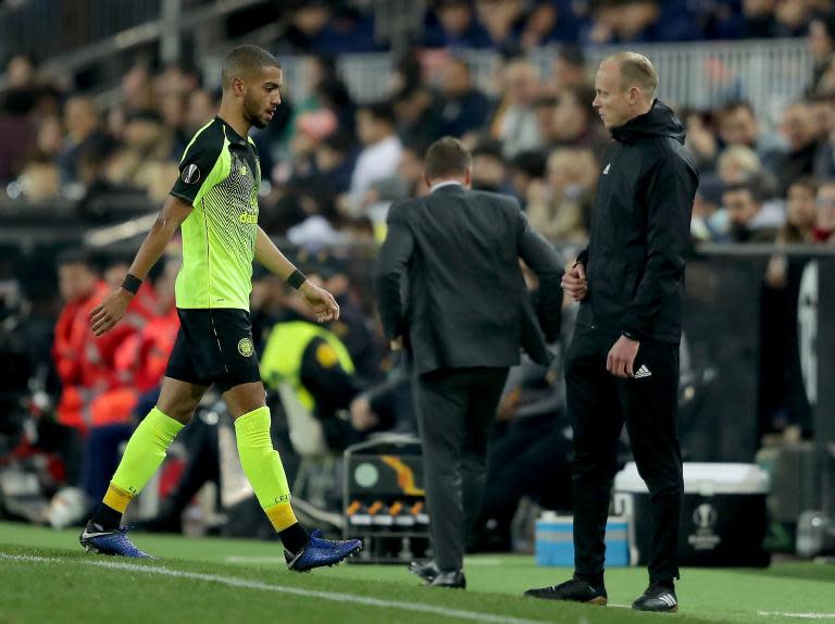 Celtic news: Brendan Rodgers blames Jeremy Toljan's red card for Valencia defeat