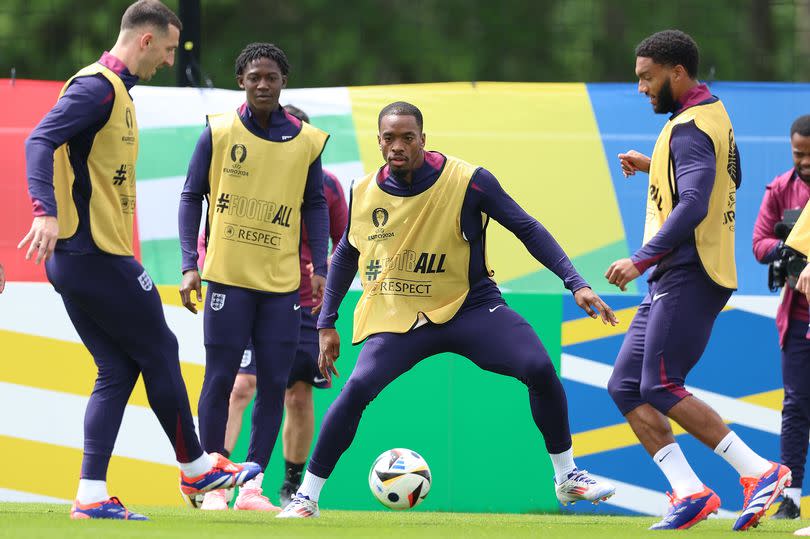 Ivan Toney in training with England during Euro 2024