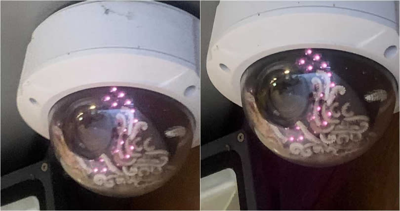 一名男網友發現公司監視器佈滿「白色蟲蟲」，上網求助網友，該怎麼拆開清潔。（圖／翻攝自臉書爆廢公社二館）