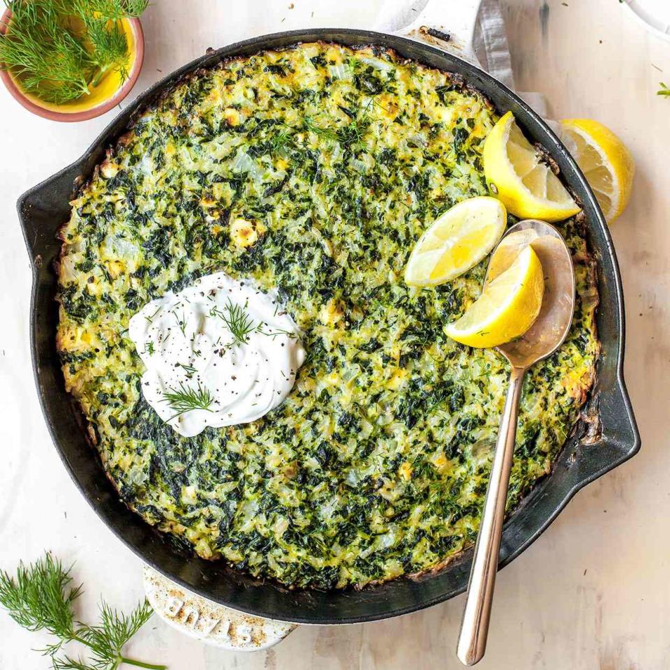 Spinach, Feta & Rice Casserole