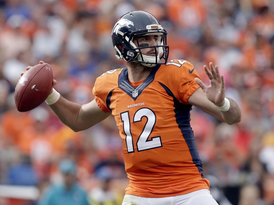 Rookie Paxton Lynch may make his second career start this Sunday. (AP)