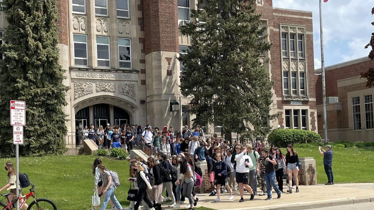 Whitefish Bay High School students stage walkout to protest gun violence