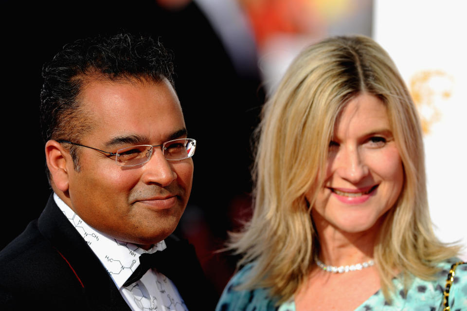 LONDON, ENGLAND - MAY 08:  Krishnan Guru-Murthy and Lisa Guru-Murthy attend the House Of Fraser British Academy Television Awards 2016  at the Royal Festival Hall on May 8, 2016 in London, England.  (Photo by Stuart C. Wilson/Getty Images)