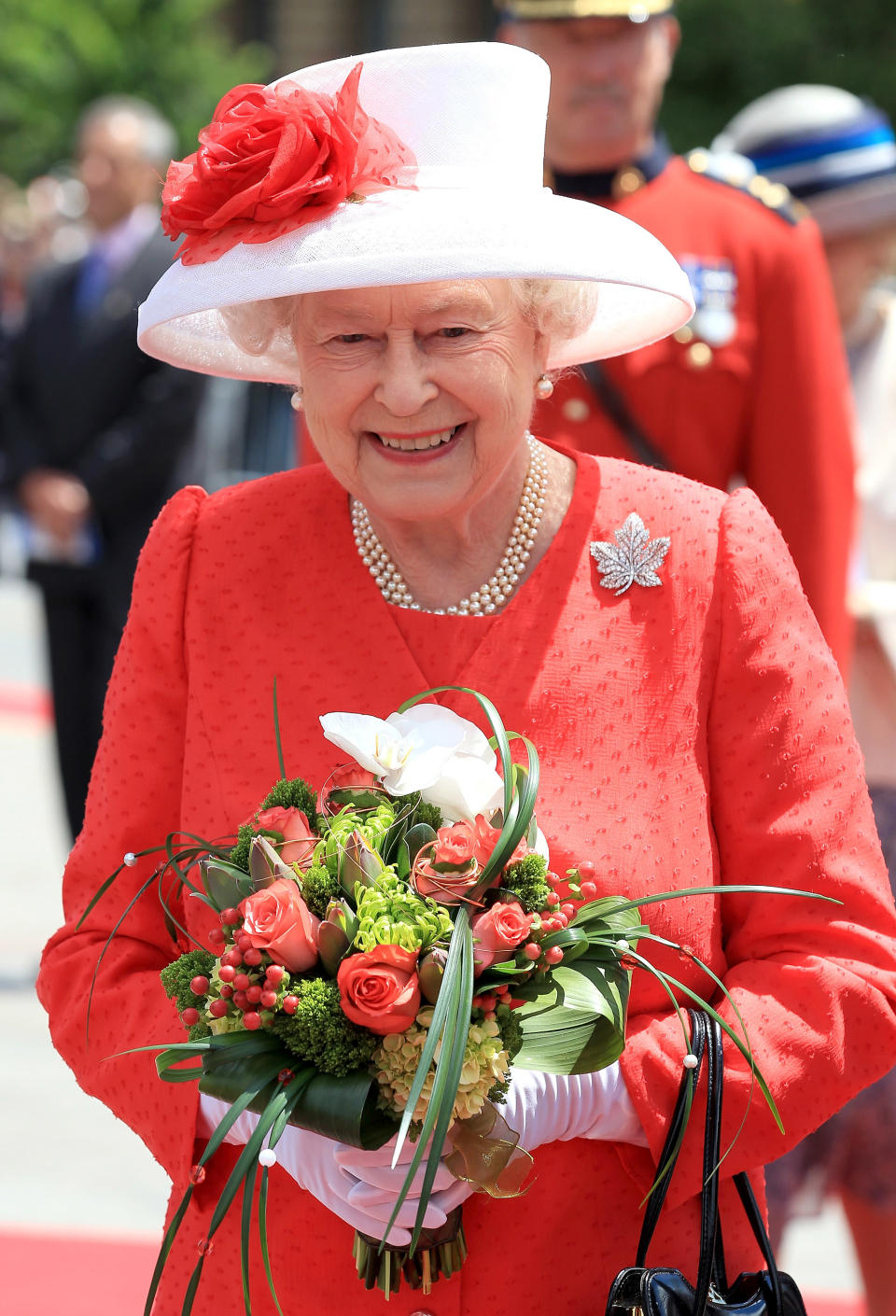 Queen Elizabeth II attended Canada Day celebrations on Parliament Hill in Ottawa during her 2010 tour of Canada. (Photo by Chris Jackson/Getty Images)