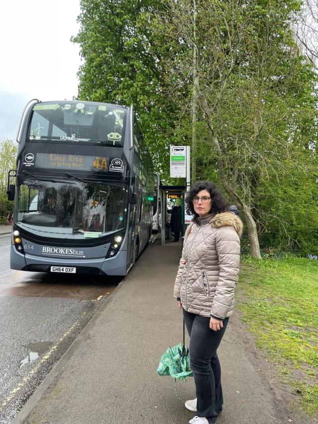 Oxford Mail: Layla Moran MP standing by the Botley Road bus stop during a visit in April