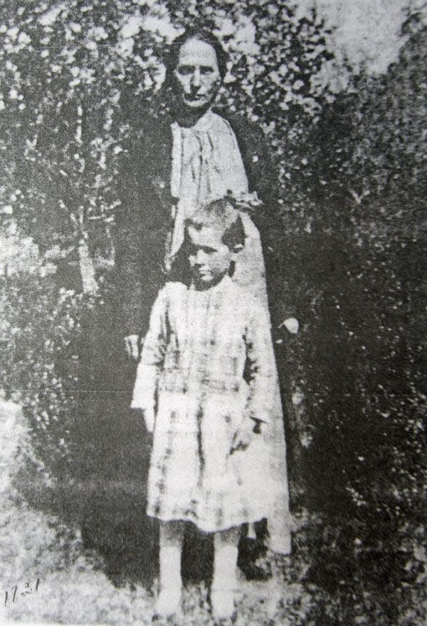 Paralee Raby and her adopted daughter, Grace Raby Crawford.
