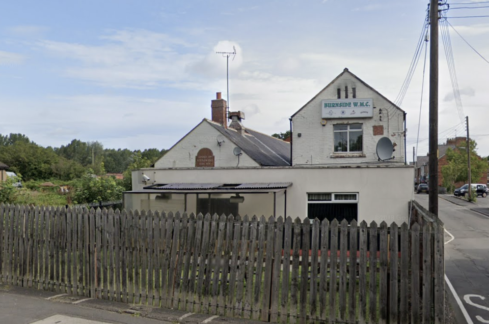 Burnside Working Men's Club, where 28 people tested positive for COVID-19 after attending a charity football game. (Google Maps)