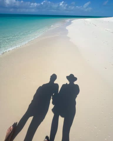 <p>Jenna Purdy/Instagram</p> The Purdys took a romantic stroll on the beach during their honeymoon