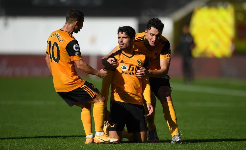 Wolves celebrate scoring (Getty Images)