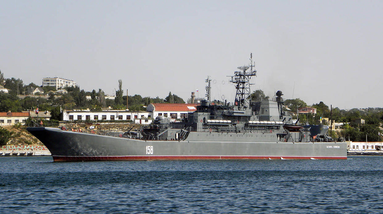 Landing ship Tsezar Kunikov. Photo: website of Russia's Black Sea Fleet