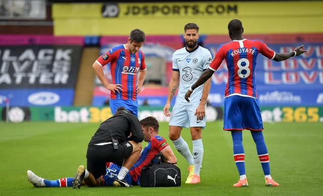 Gary Cahill was making his 27th appearance of the season for Crystal Palace 