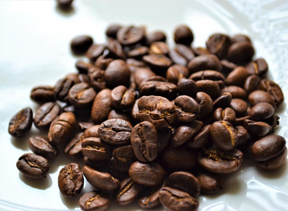 Freshly roasted coffee beans from Burris Coffee Roasters. The coffee can be ordered online through the company website.