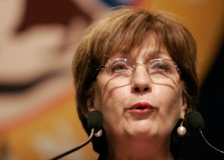 FILE PHOTO: Louisiana Governor Kathleen Blanco speaks during inauguration ceremony for Mayor Ray Nagin in New Orleans