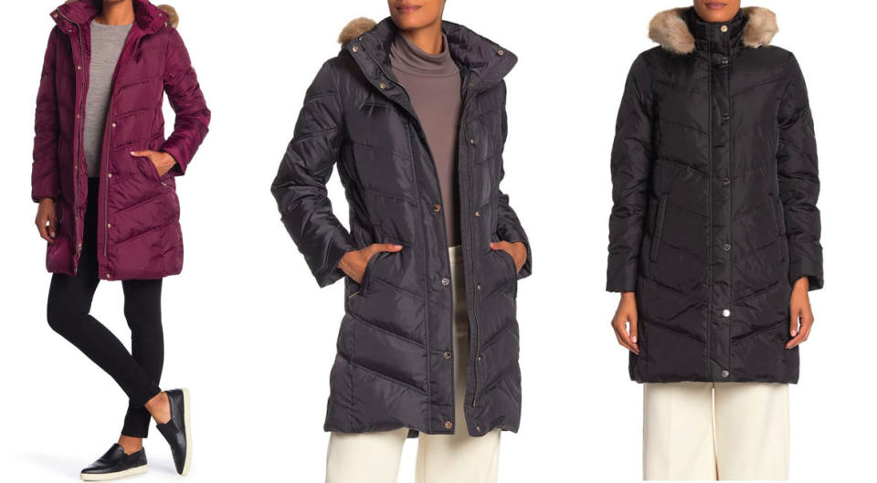 MICHAEL Michael Kors Missy 3/4 Down Faux Fur Trim Jacket (Photo: Nordstrom)