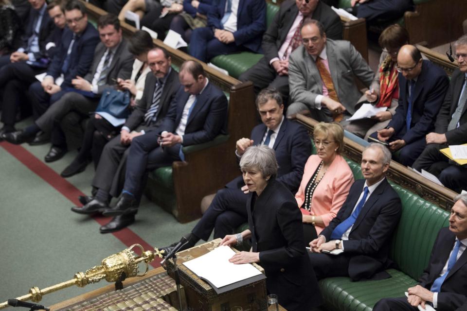 Theresa May speaking in the House of Commons (AFP/Getty Images)