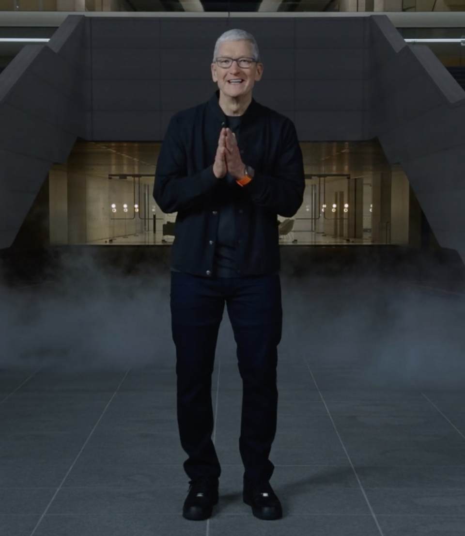 Tim Cook at Apple's "Scary Fast" event. 