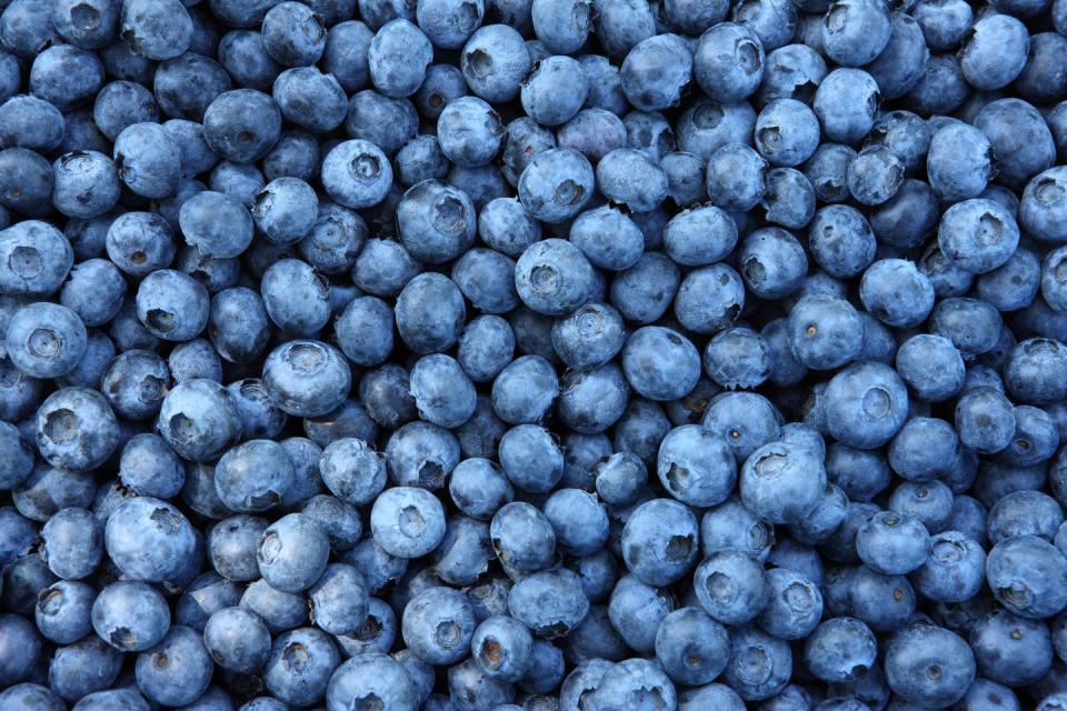 spring fruits like blueberries