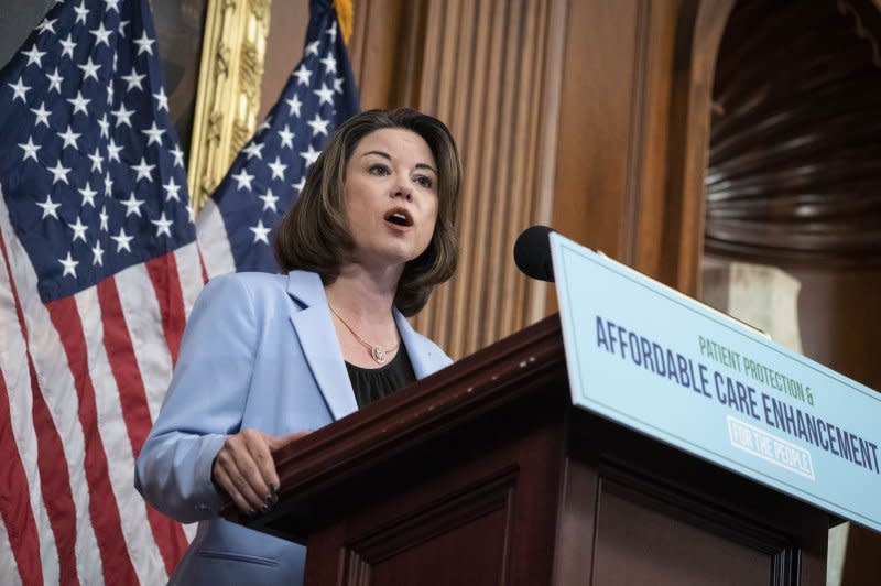 Rep. Angie Craig, D-Minn., was another high-profile victim of Washington, D.C. violent crime in Feb. 2023. Her attacker punched her after trapping her in the elevator of her D.C. apartment building. He was sentenced to 27 months in prison in Nov. 2023. File Photo by Sarah Silbiger/UPI