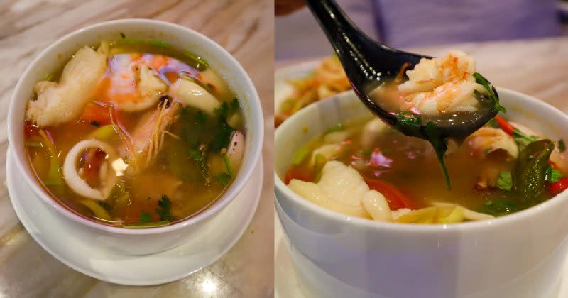 bangkok jam - close up of tom yum soup