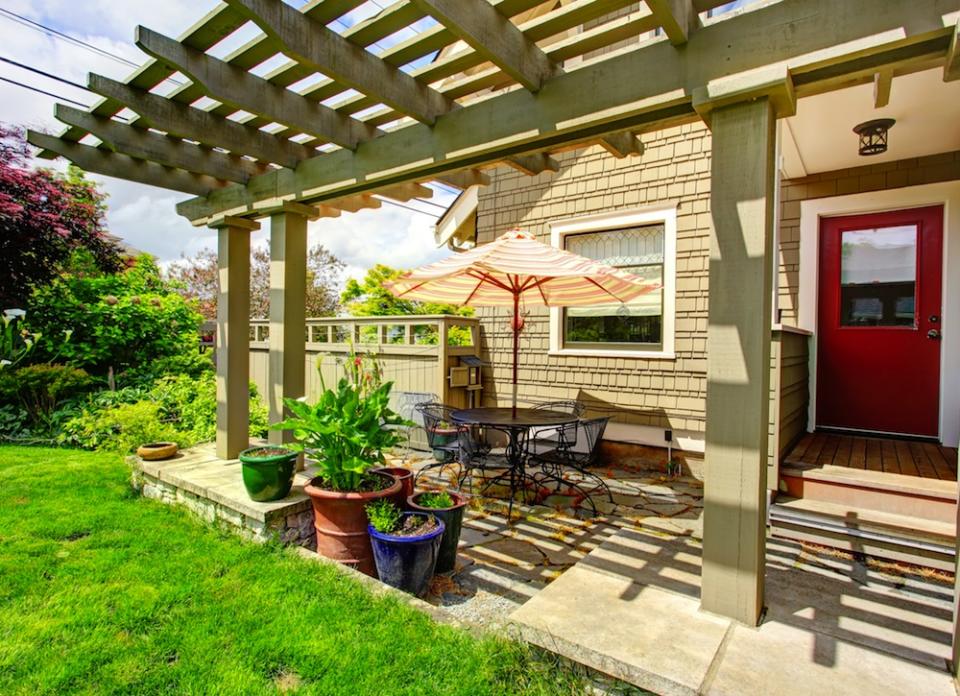 <body> <p>Architectural features like <a rel="nofollow noopener" href=" http://www.bobvila.com/slideshow/10-smart-ways-to-bring-shade-to-your-outdoor-space-47776?bv=yahoo" target="_blank" data-ylk="slk:arbors or pergolas;elm:context_link;itc:0;sec:content-canvas" class="link ">arbors or pergolas</a> are perennial favorites in small yards. Use one to frame a view, hang a swing, or even plant a climbing garden. The height of these backyard structures gives the illusion of more space, while the features themselves add interest and character.</p> <p><strong>Related: <a rel="nofollow noopener" href=" http://www.bobvila.com/slideshow/9-creative-ways-to-build-a-backyard-hangout-49051?bv=yahoo" target="_blank" data-ylk="slk:9 Creative Ways to Build a Backyard Hangout;elm:context_link;itc:0;sec:content-canvas" class="link ">9 Creative Ways to Build a Backyard Hangout</a> </strong> </p> </body>