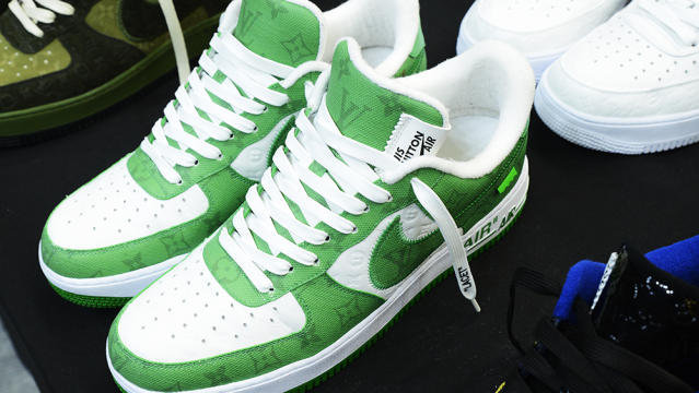 A view of The Louis Vuitton and Nike expression of the “Air Force 1”  News Photo - Getty Images