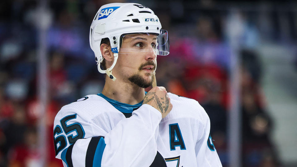 Erik Karlsson doesn't see himself returning to the Sharks.  (Sergei Belski-USA TODAY Sports)