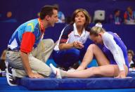 <p>Several women's gymnastics competitors suffered due to the vault being set two inches too low during the first two rotations of the competition. <a href="https://www.chicagotribune.com/news/ct-xpm-2000-09-22-0009220229-story.html" rel="nofollow noopener" target="_blank" data-ylk="slk:US Gymnastics President Bob Colarossi called it an "unthinkable error,";elm:context_link;itc:0;sec:content-canvas" class="link ">US Gymnastics President Bob Colarossi called it an "unthinkable error," </a>and others agreed it was one of the most egregious mistakes in the history of the Olympics. </p>