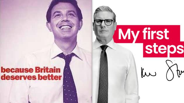Keir Starmer's poster is a more serious version of Blair's 1997 photoshoot