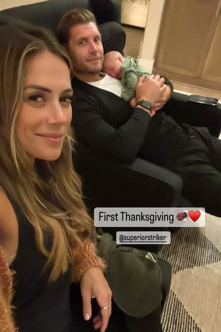 <p>Jana Kramer/Instagram</p> Jana Kramer, Allan Russell and their newborn son Roman