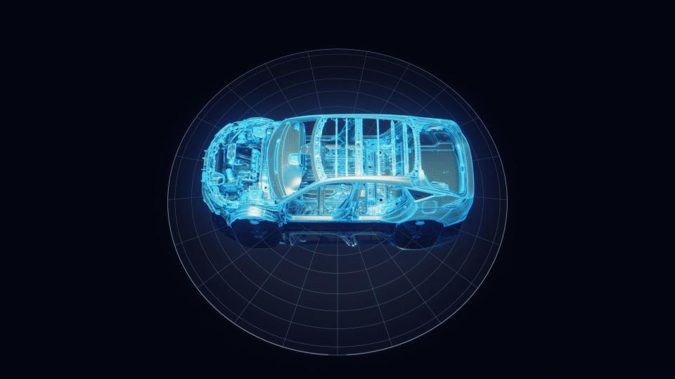 An image of a digital twin of a car