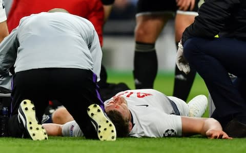 Vertonghen is treated after a clash of heads with Toby Alderweireld - Credit: Reuters