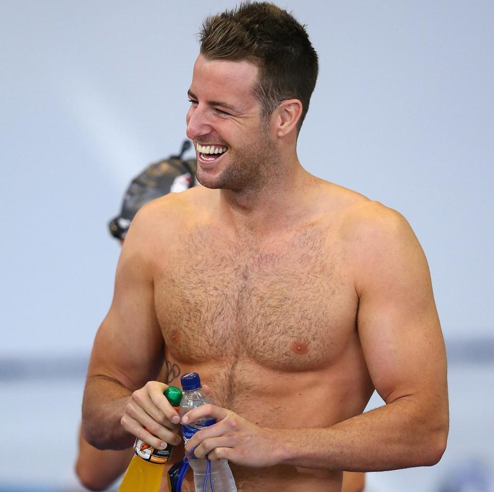 James Magnussen at an Australian team training session