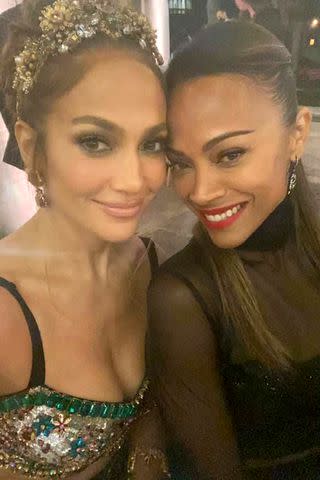 <p>Jennifer Lopez/Facebook</p> Jennifer Lopez and Zoe Saldana